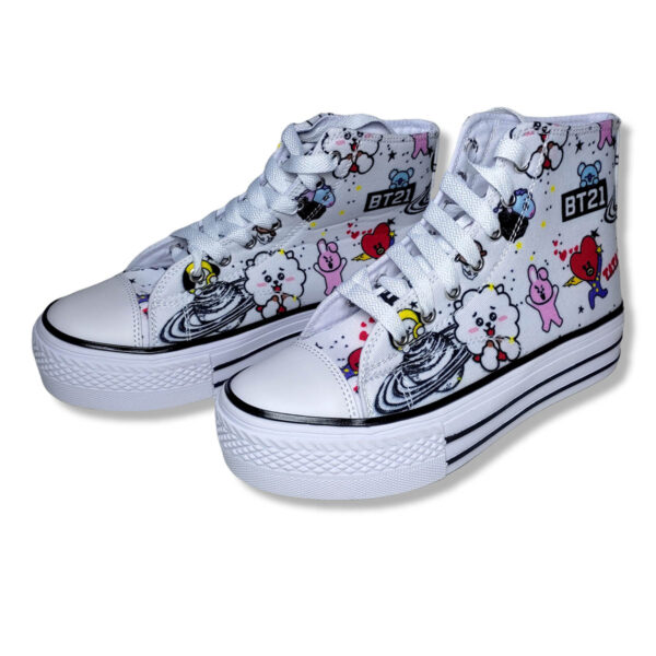 Zapatillas Botines BT21 - Blancos - Imagen 2