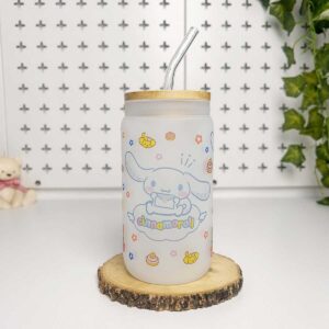 Vasos cañitas con tapa de Bambú – Cinnamoroll