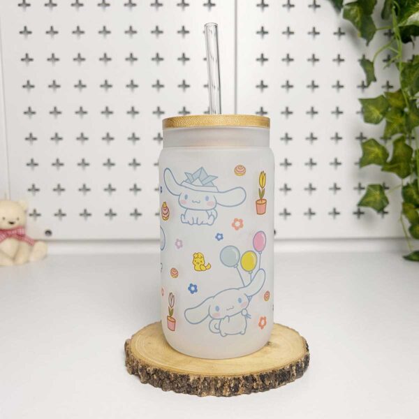 Vasos cañitas con tapa de Bambú – Cinnamoroll - Imagen 2