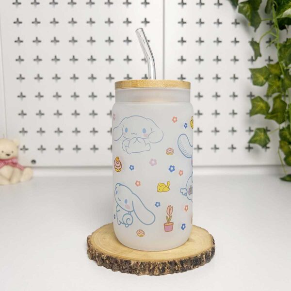 Vasos cañitas con tapa de Bambú – Cinnamoroll - Imagen 3
