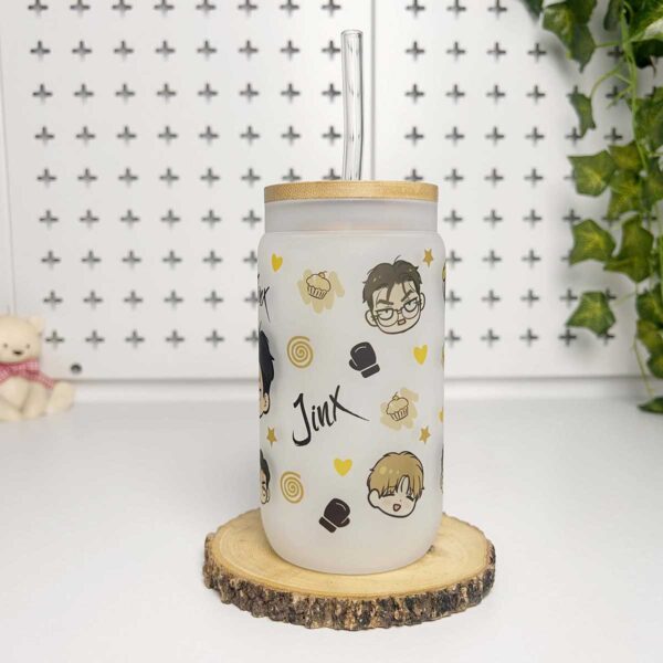 Vasos cañitas con tapa de Bambú – Jinx - Imagen 2