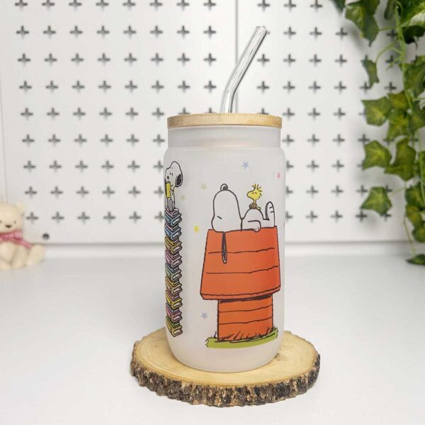 Vasos cañitas con tapa de Bambú - Snoopy 01 - Imagen 2