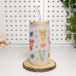 Vasos cañitas con tapa de Bambú – Twice