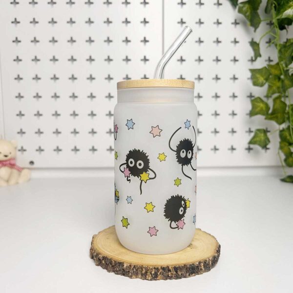 Vasos cañitas con tapa de Bambú – Susuwatari - Imagen 2