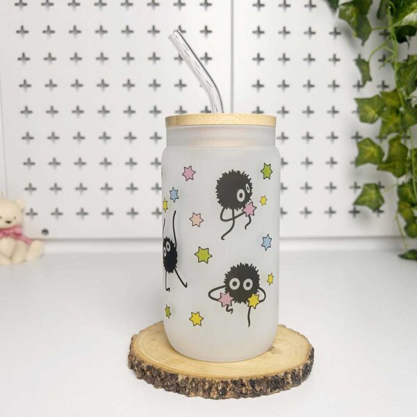 Vasos cañitas con tapa de Bambú – Susuwatari - Imagen 3