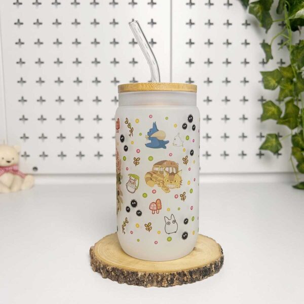 Vasos cañitas con tapa de Bambú – Totoro 2 - Imagen 3