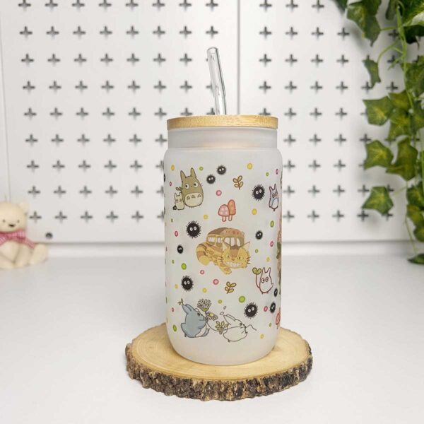 Vasos cañitas con tapa de Bambú – Totoro 2 - Imagen 2