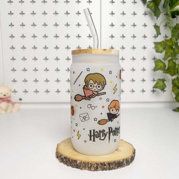 Vasos cañitas con tapa de Bambú - Harry Potter - Imagen 2