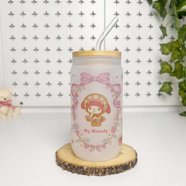 Vasos cañitas con tapa de Bambú - My Melody