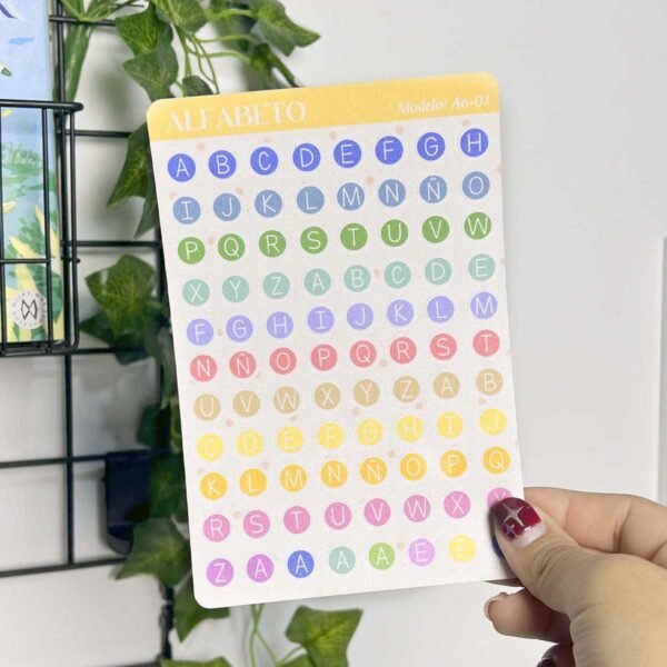 Sticker A6 Alfabeto 01 - Imagen 2