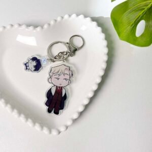 Llavero acrílico Rosas y Champagne 03